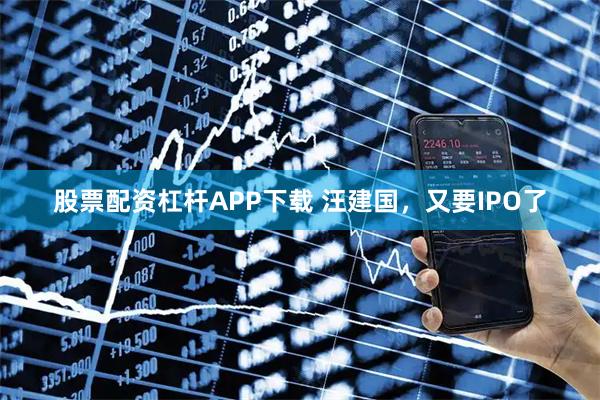 股票配资杠杆APP下载 汪建国，又要IPO了